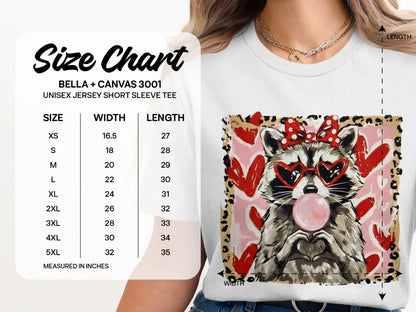 Cute Raccoon with Heart Sunglasses Unisex T-Shirt