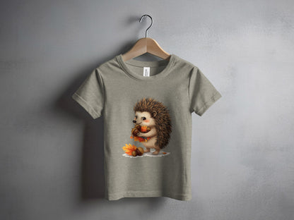 Cute Hedgehog Holding Acorns Kids T-shirt product