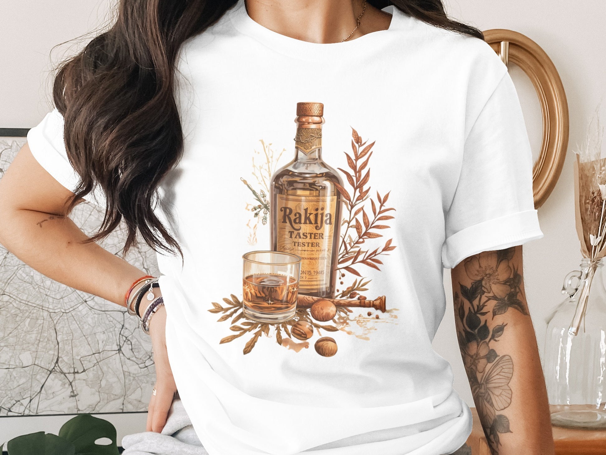 Rakija Taster Graphic Tee Unique Tester Product Type