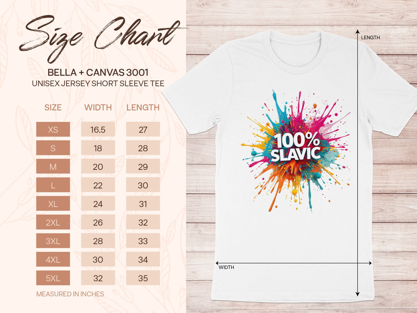 100% SLAVIC BELLA + CANVAS 3001 product type