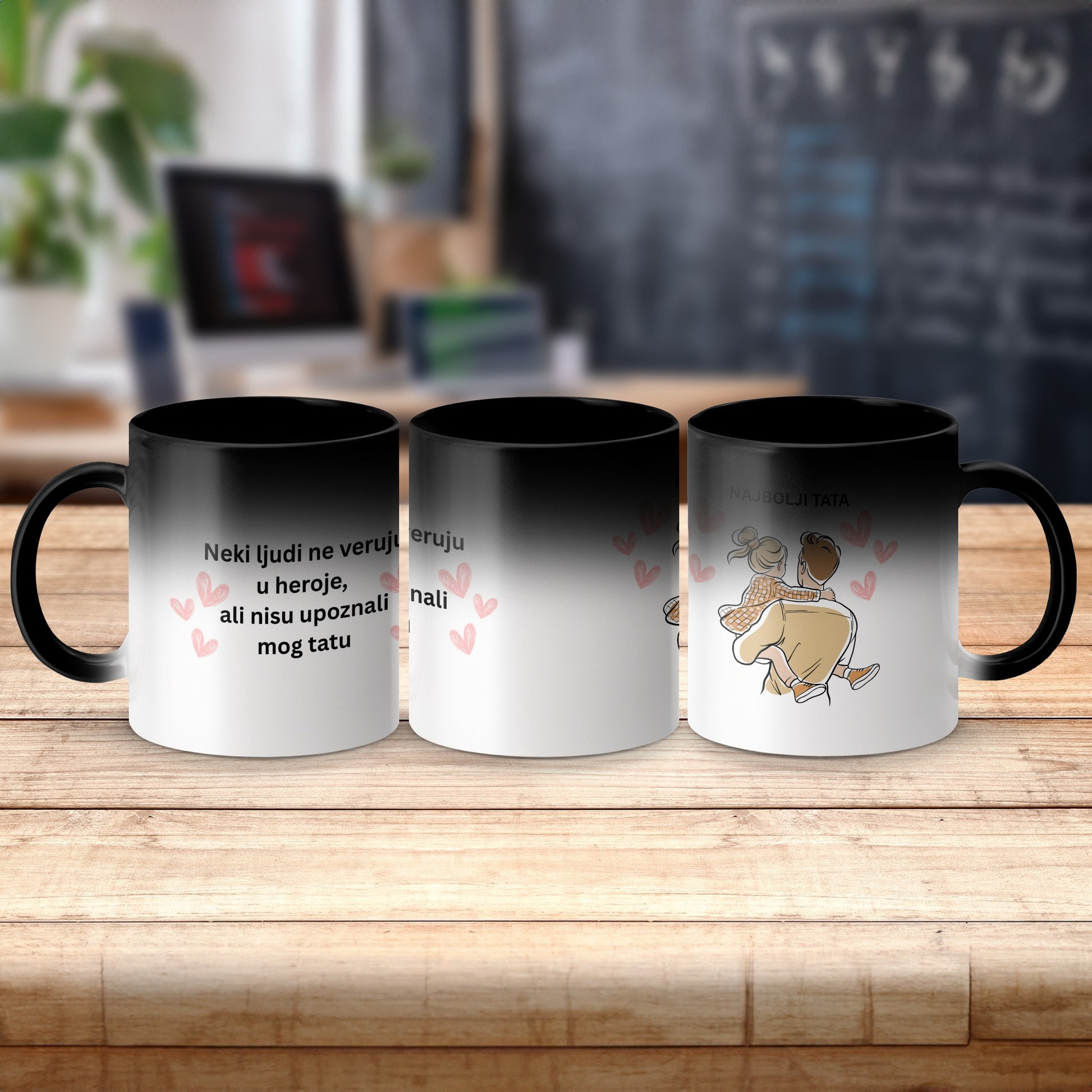 Unique Hero Dad Illustrated Coffee Mug Gift