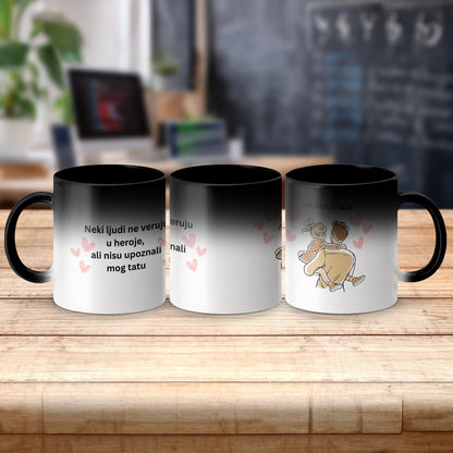 Unique Hero Dad Illustrated Coffee Mug Gift