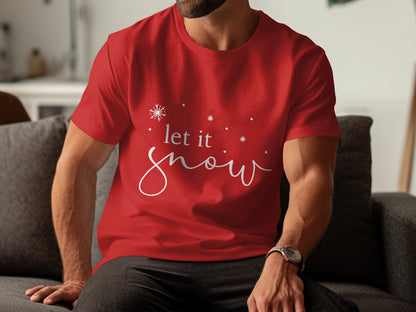 Festive Red Let It Snow Graphic T-Shirt Product