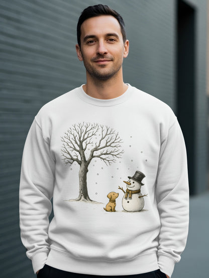 Snowman and Dog Winter Wonderland Sweatshirt