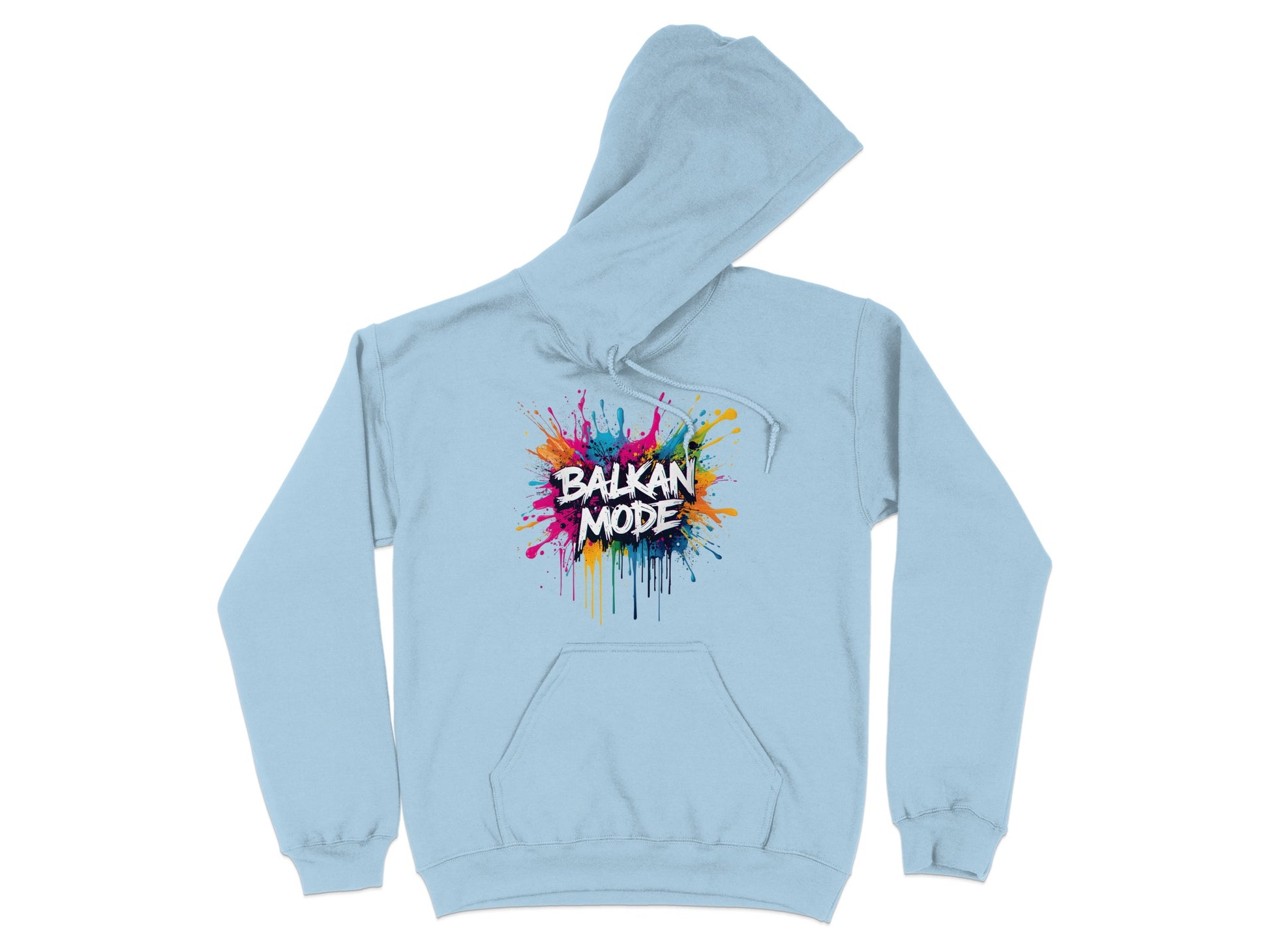 Balkan Mode Splash Vibrant Light Blue Hoodie product type