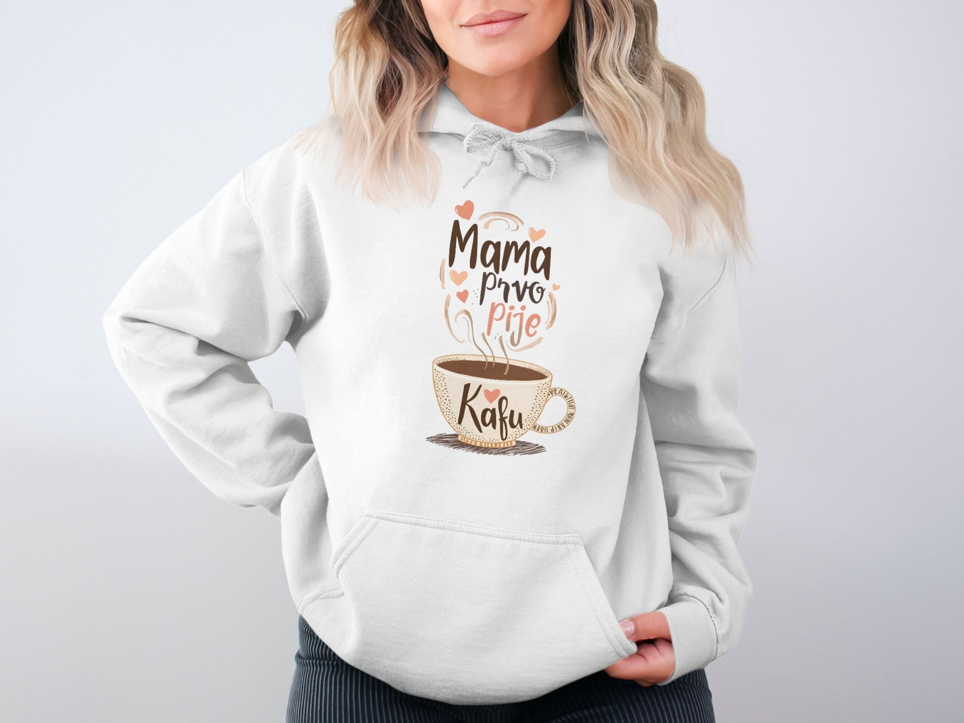 Cozy Comfortable Hoodie with Coffee Lover's Design