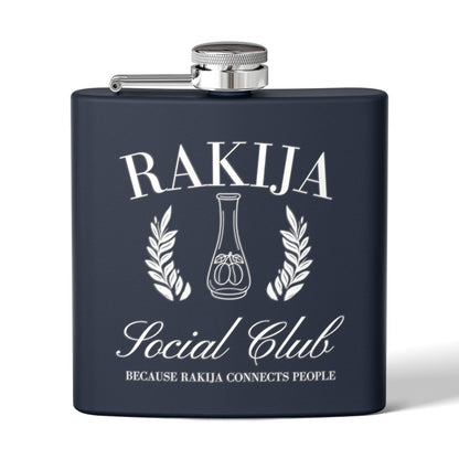 Rakija Social Club Flask with Engraved Design Flask