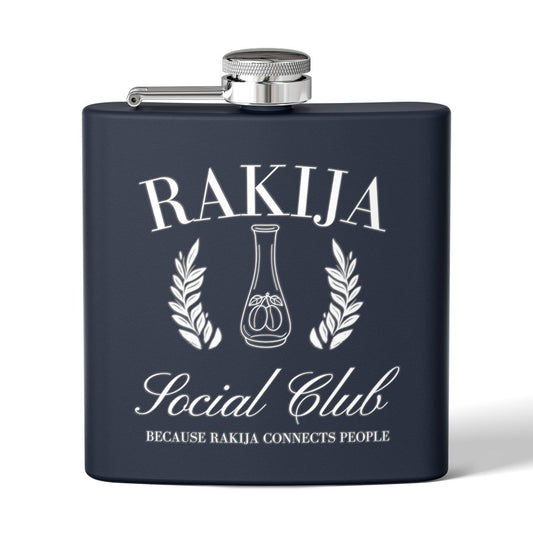 Rakija Social Club Flask with Engraved Design Flask