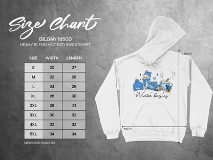 Winter Basics Graphic Gildan 18500 Hoodie Sweatshirt