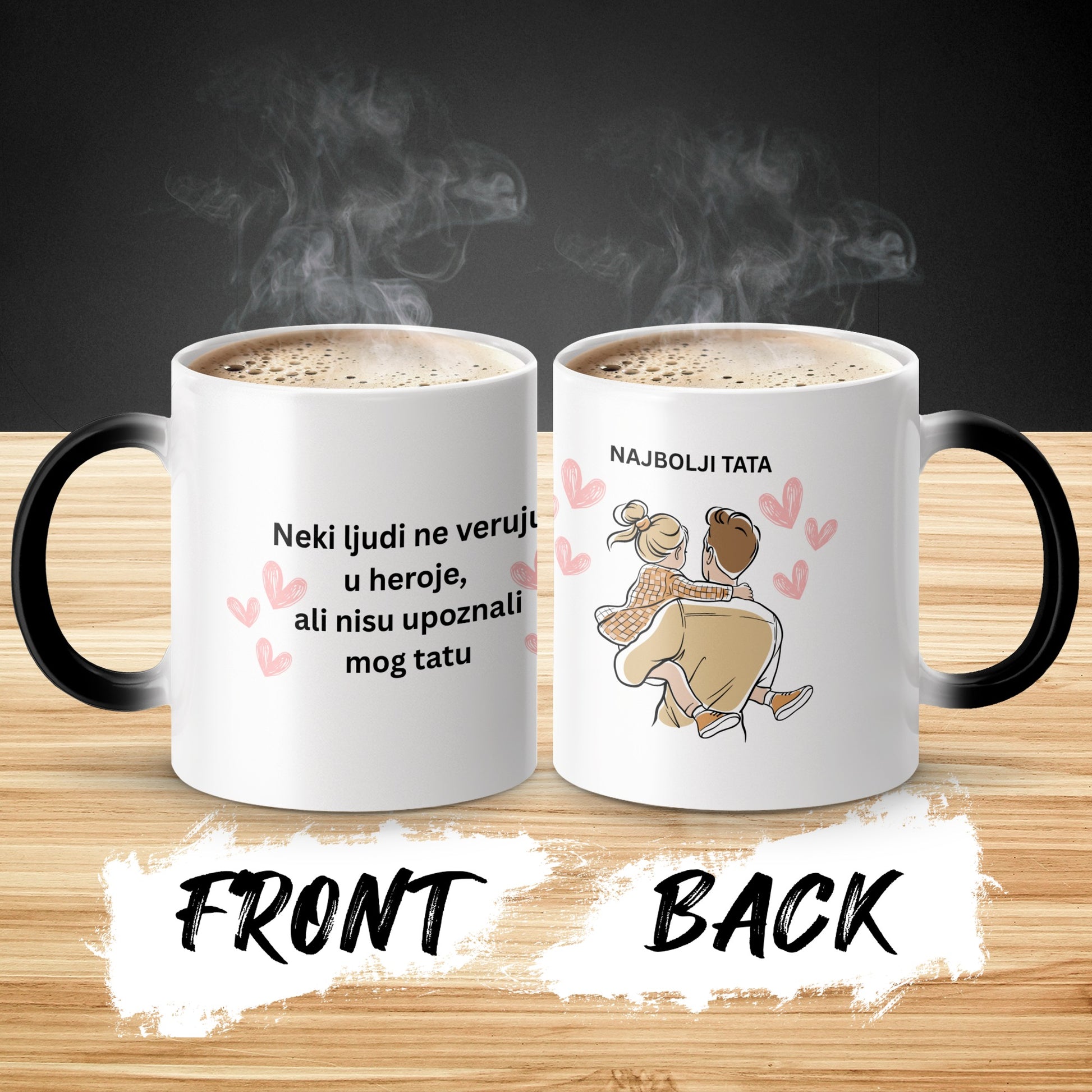 Best Dad Hero Quote Illustrated Coffee Mug