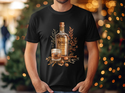 Rakija Taste with Bottle and Glass T-Shirt product