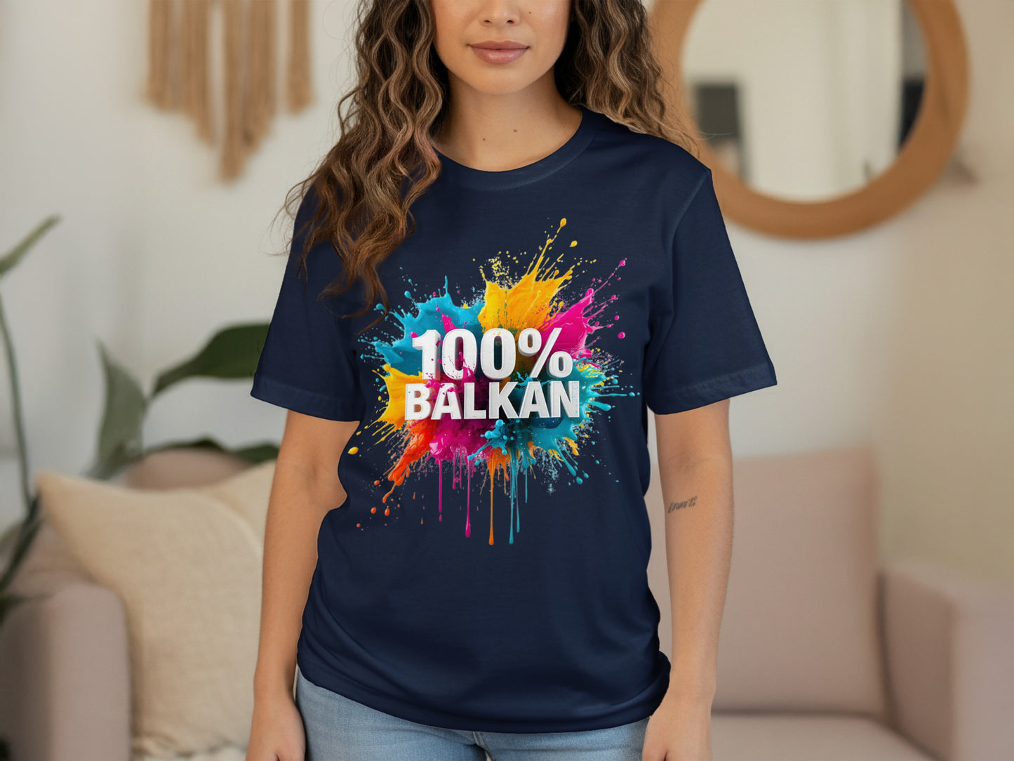 Vibrant 100% BALKAN Paint Splash Graphic T-Shirt product type