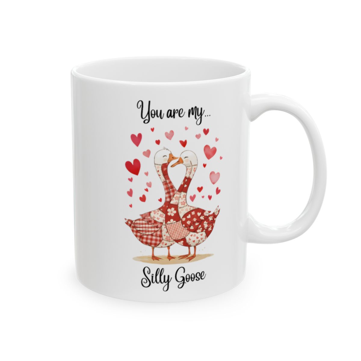 You Are My Silly Goose Love Heart Mug for Couples
