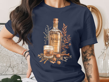 Rakija Taster Whiskey Bottle Illustrated T-shirt product type