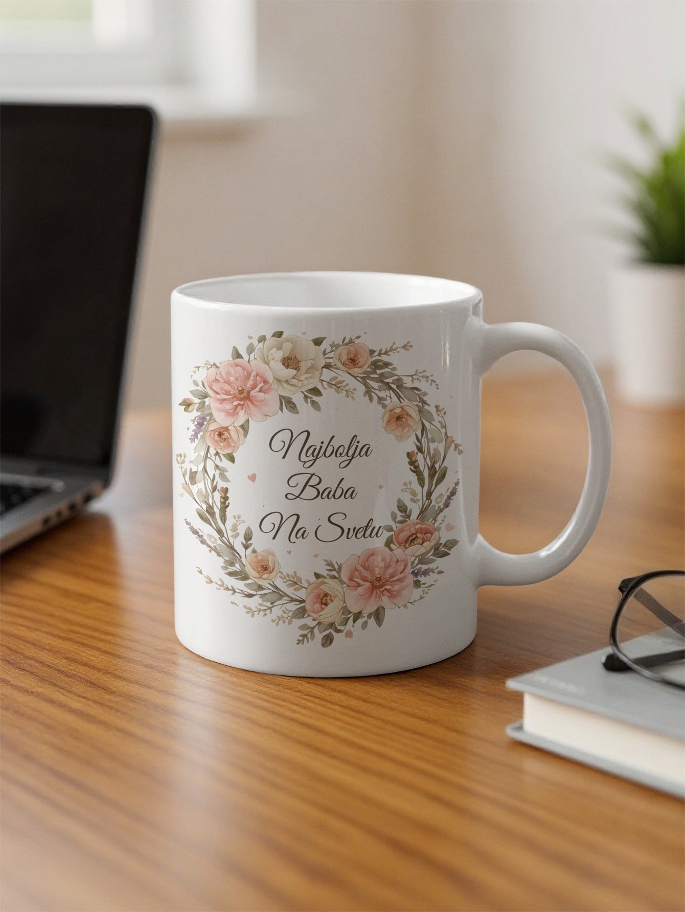 Najbolja Baba Na Svetu Floral Design Mug