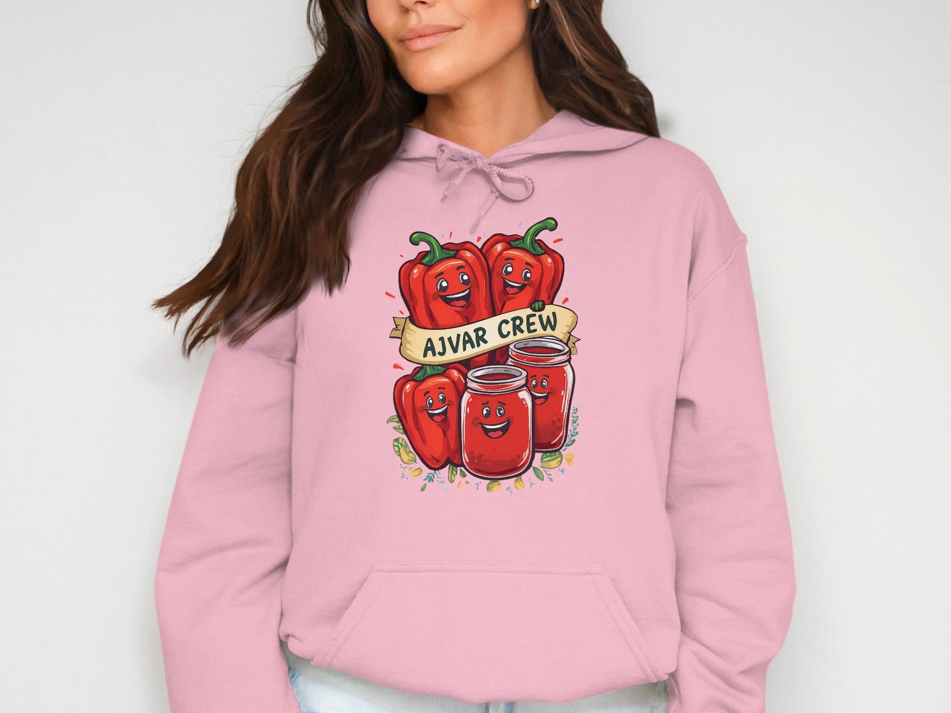 Cozy Pink Hoodie with Ajvar Crew Graphics product