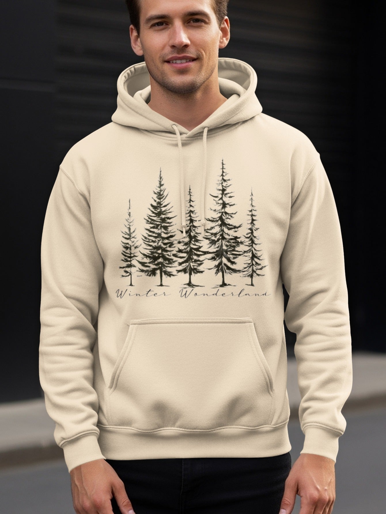 Winter Wonderland Hoodie with Stylish Tree Design