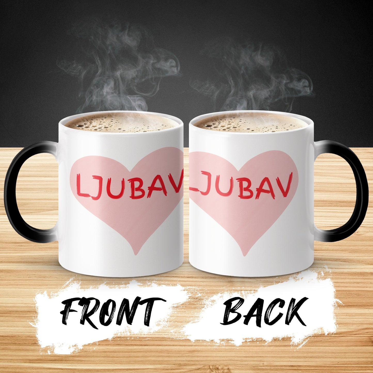 Ljubav Heart Design Mug for Coffee and Tea Lovers