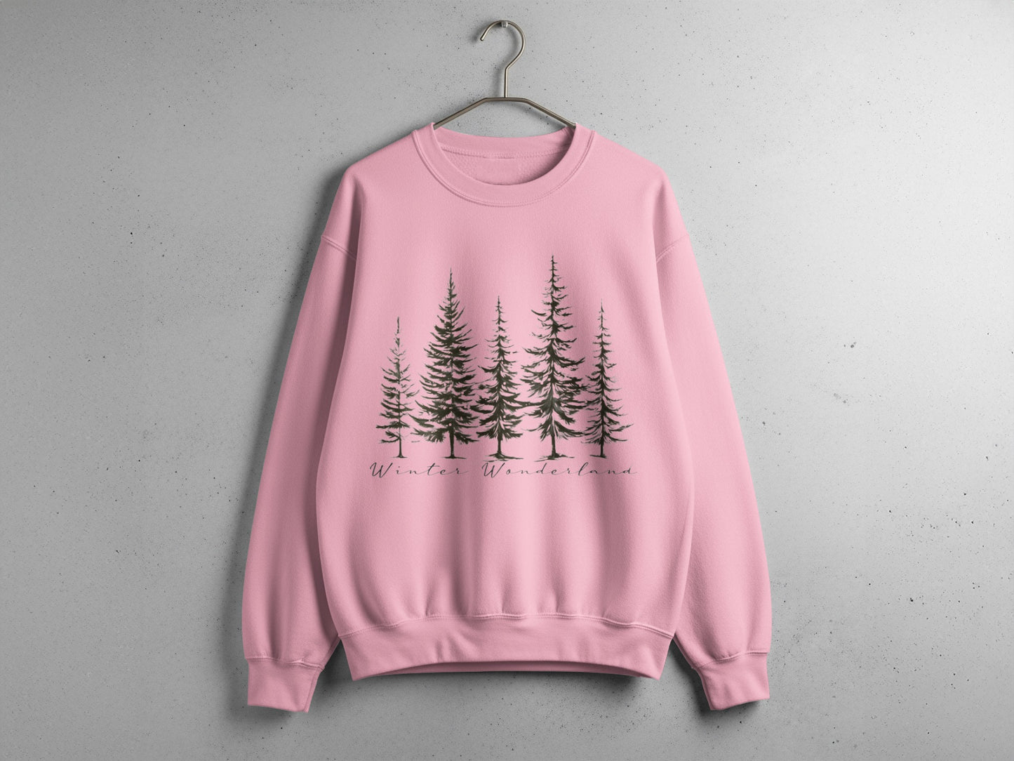 Winter Wonderland Graphic on Pink Sweatshirt
