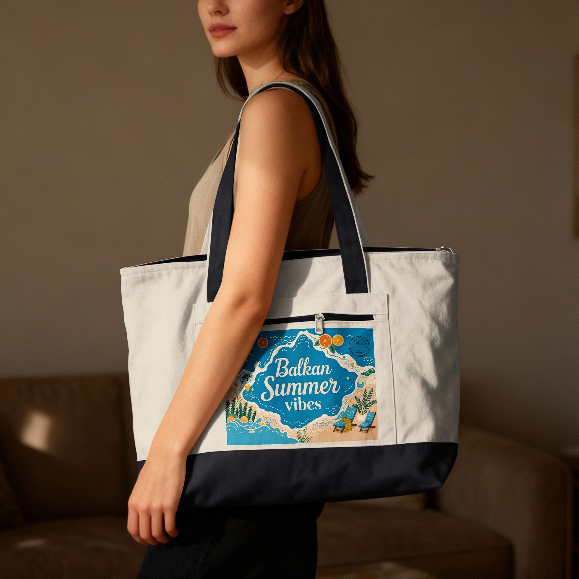 Balkan Summer Vibes canvas tote bag