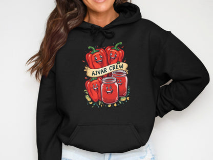 Ajvar Crew Hoodie Funny Peppers and Jars Design product