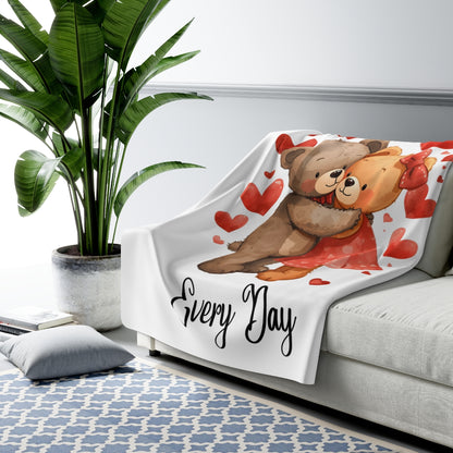 Adorable Teddy Bears Every Day Throw Blanket