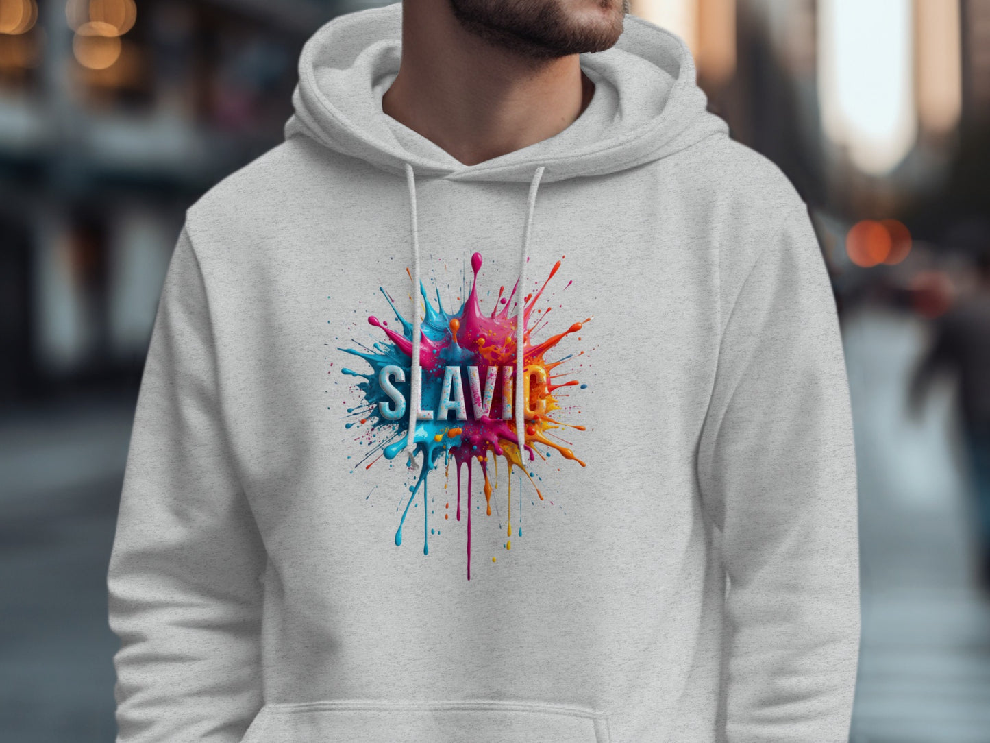 Slavic Splash Art Vibrant Ink Burst Hoodie product type