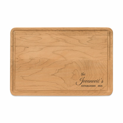 The Jovanovic's Established 2025 Custom Cutting Board