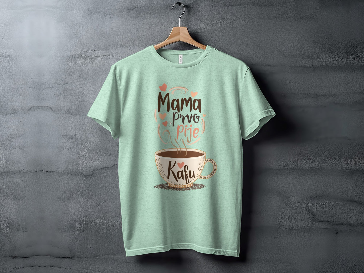 Mama Pije Kafu with Coffee Cup Graphic T-shirt