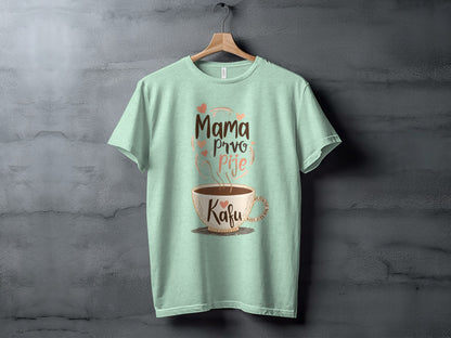 Mama Pije Kafu with Coffee Cup Graphic T-shirt