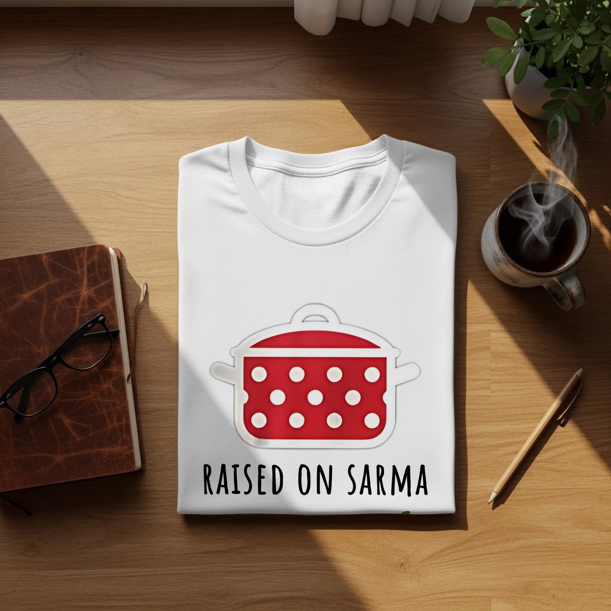 Raised On Sarma Red Polka Dot Cooking Pot Shirt product