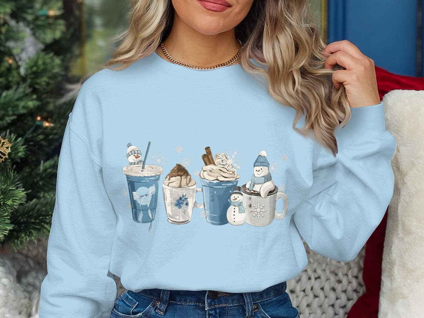 Cozy Winter Beverage Holiday Sweatshirt