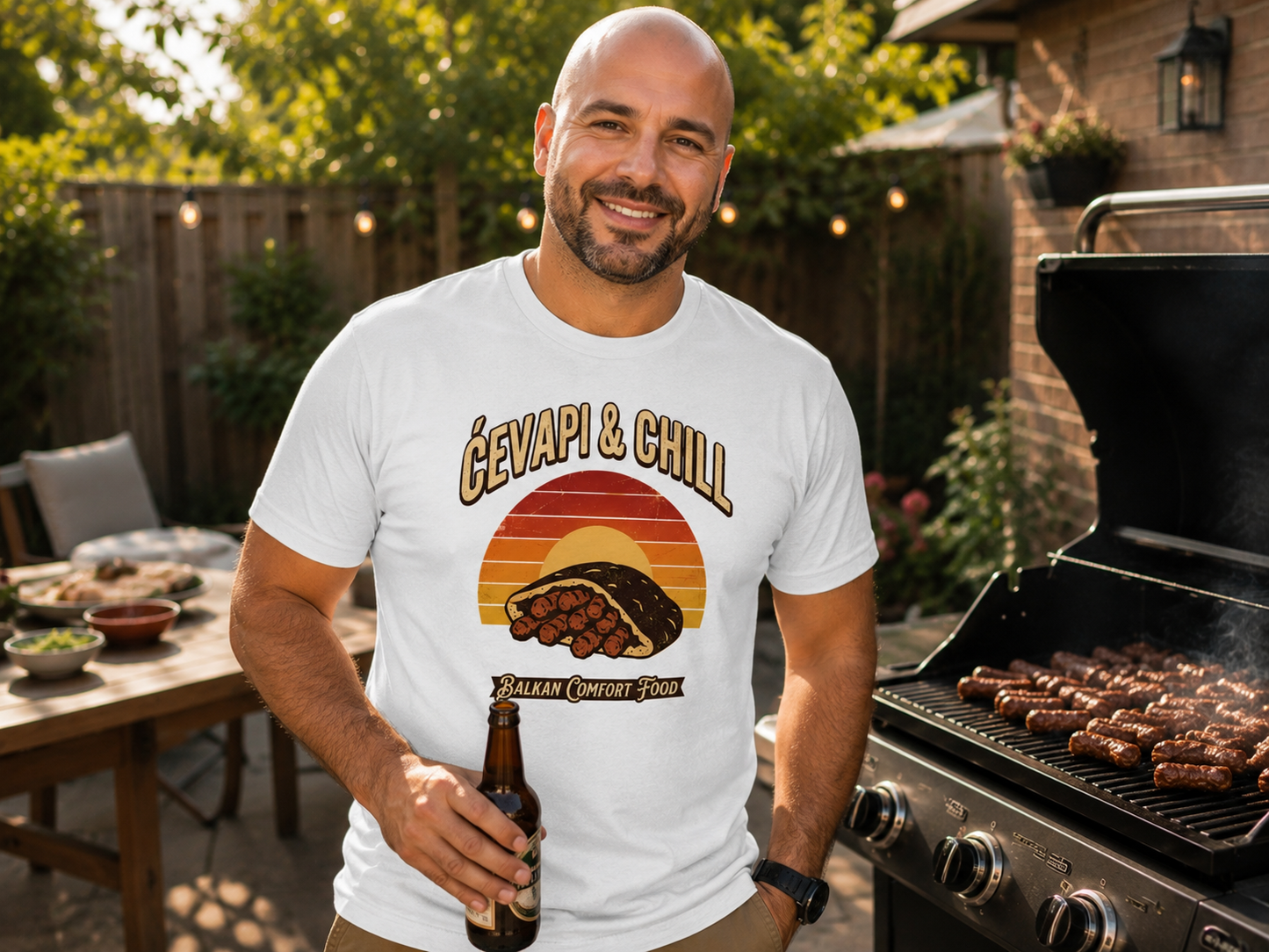 Cevapi & Chill Retro Sunset T-Shirt