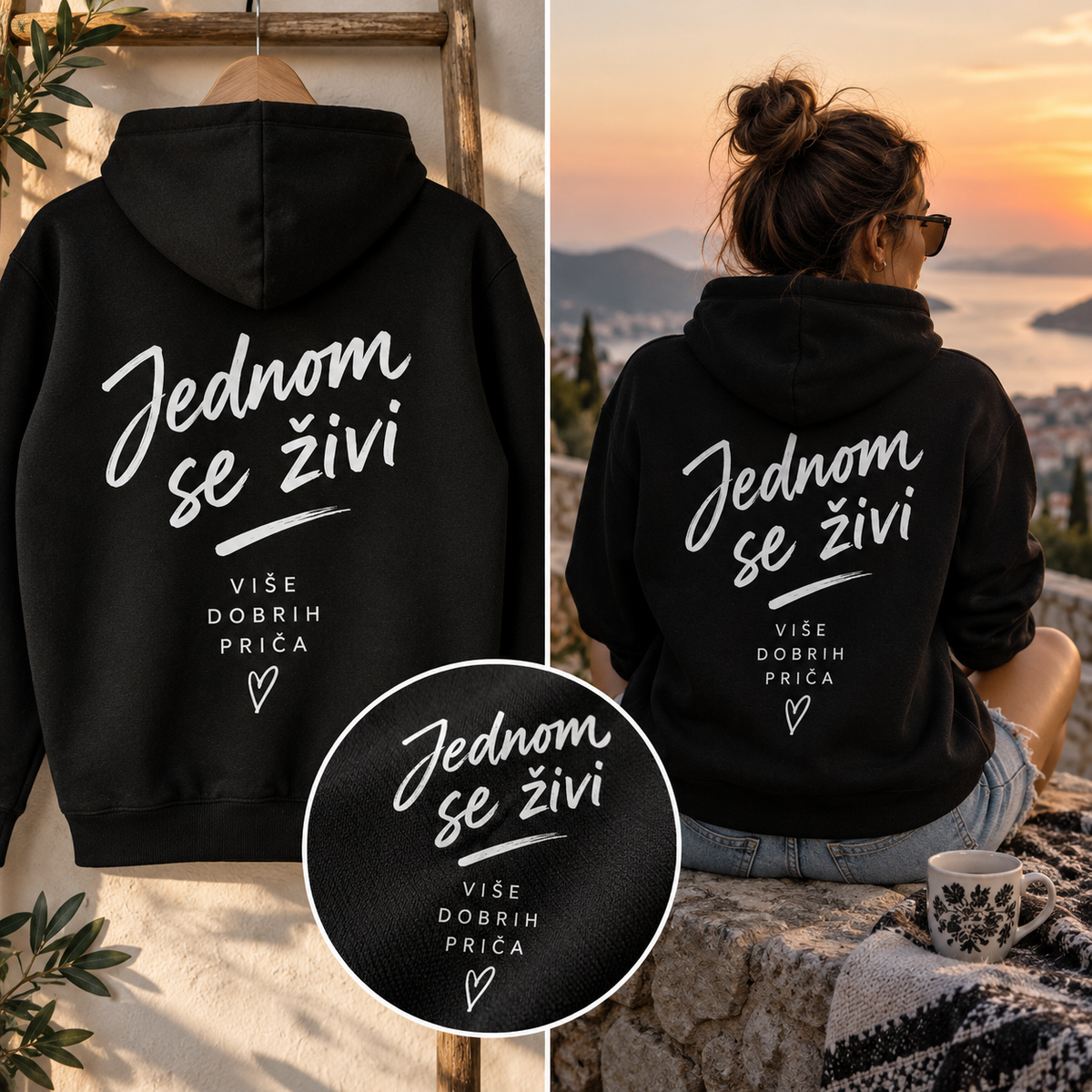 Jednom Se Živi Graphic Hoodie