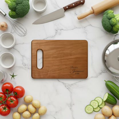 Custom Personalized Cutting Board with Name and Date
