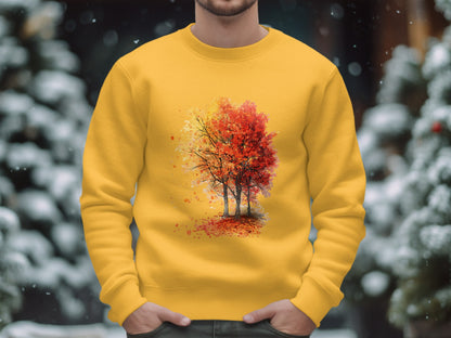 Autumn Colorful Tree Design Men's Sweatshirt product