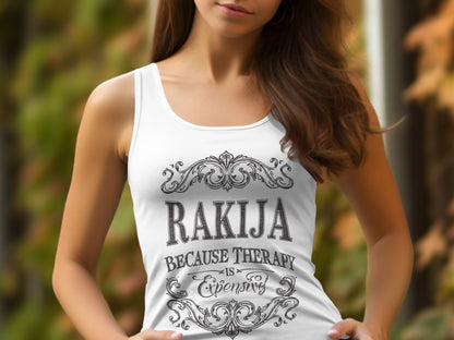 Rakija Because Therapy Is Expensive tank top product type