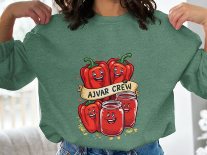 Fun Ajvar Crew Pepper Illustration Sweatshirt product