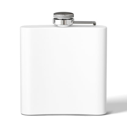 White Plain Textured Flask Silver Cap Portable product type