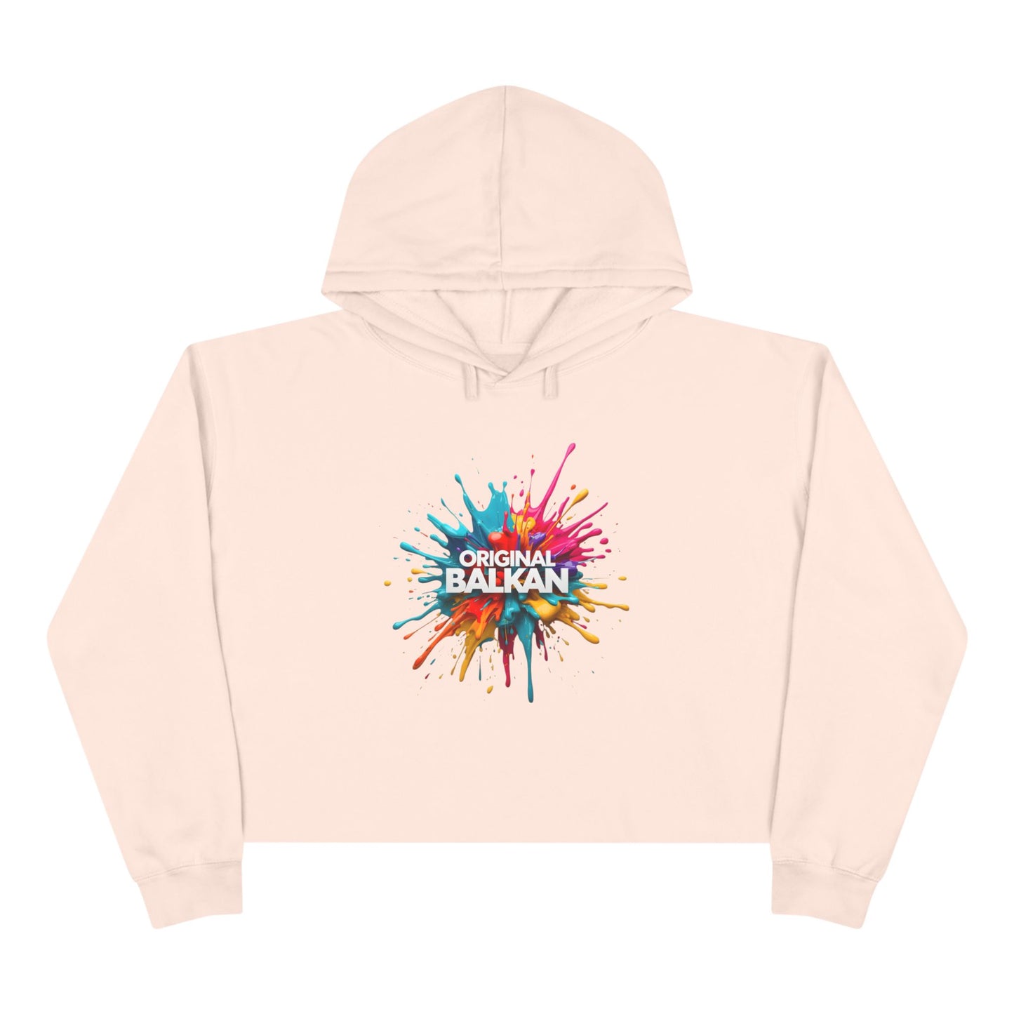 Light Pink Original Balkan Paint Splatter Design Cropped Hoodie product type
