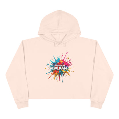 Light Pink Original Balkan Paint Splatter Design Cropped Hoodie product type