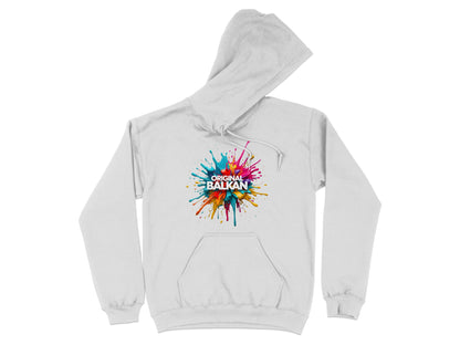 Original Balkan Color Splash White Hoodie product type