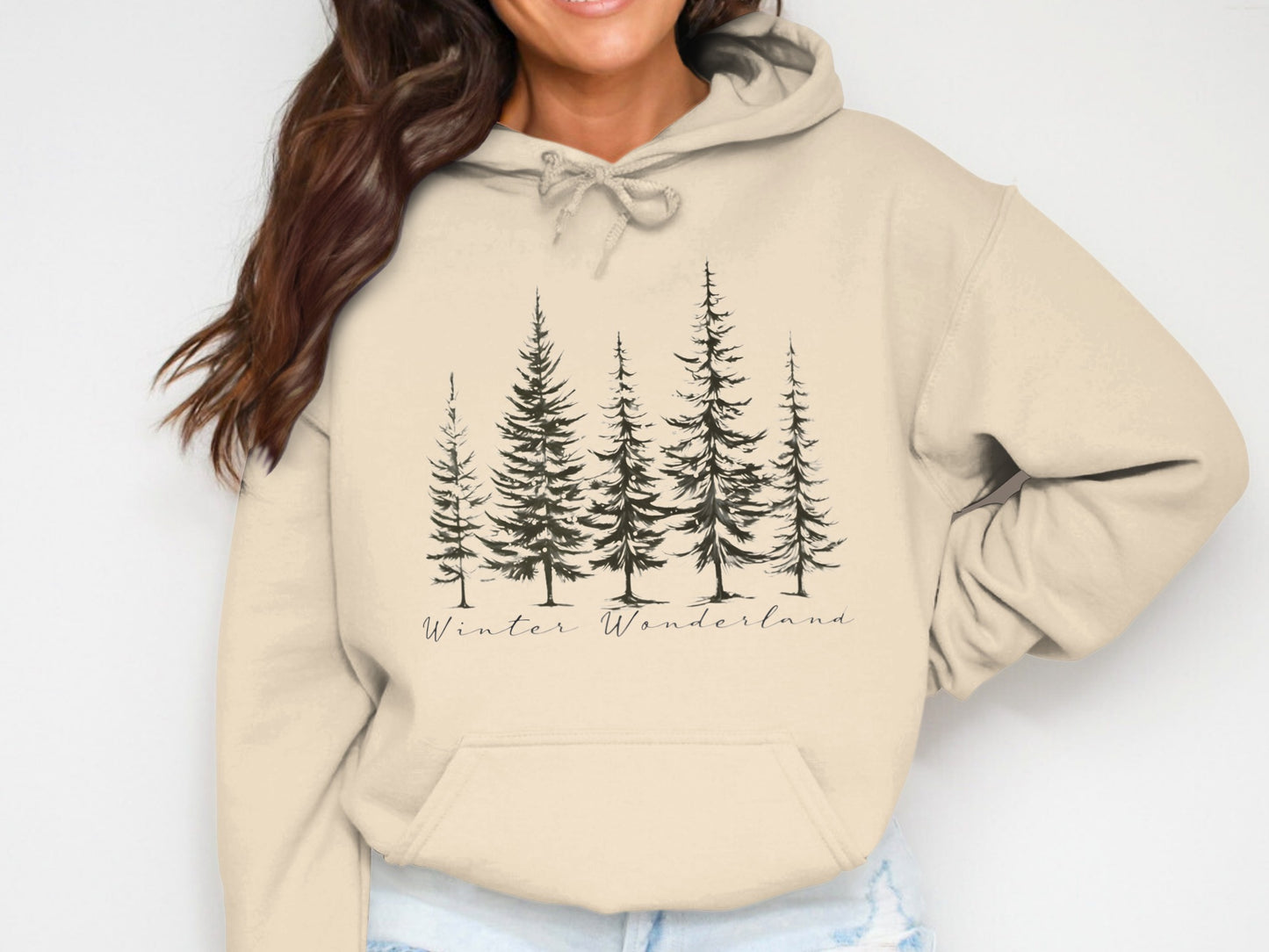 Winter Wonderland Sweatshirt with Tree Design