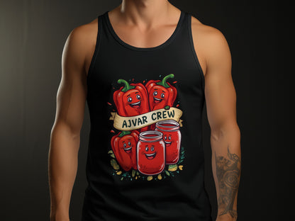 Ajvar Crew Fun Illustrated Pepper Theme Tank Top product
