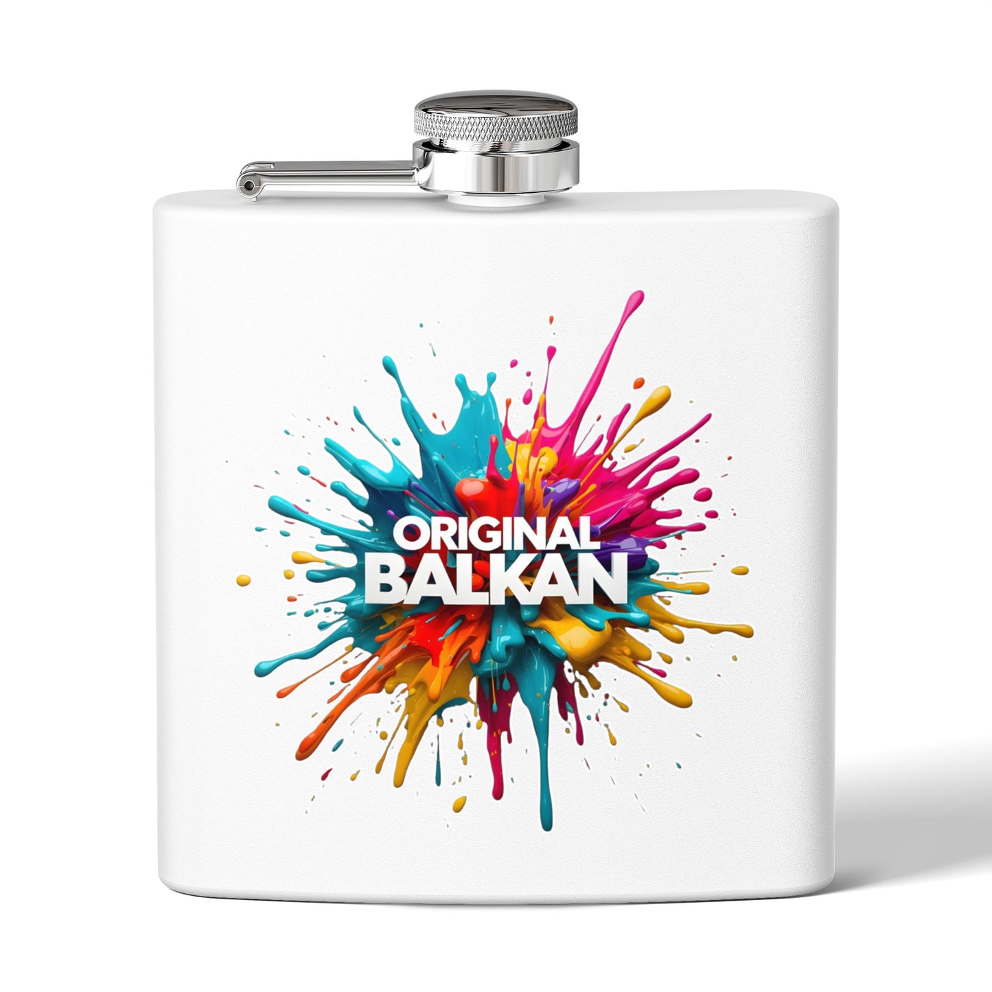 Original Balkan Paint Splash White Flask product type