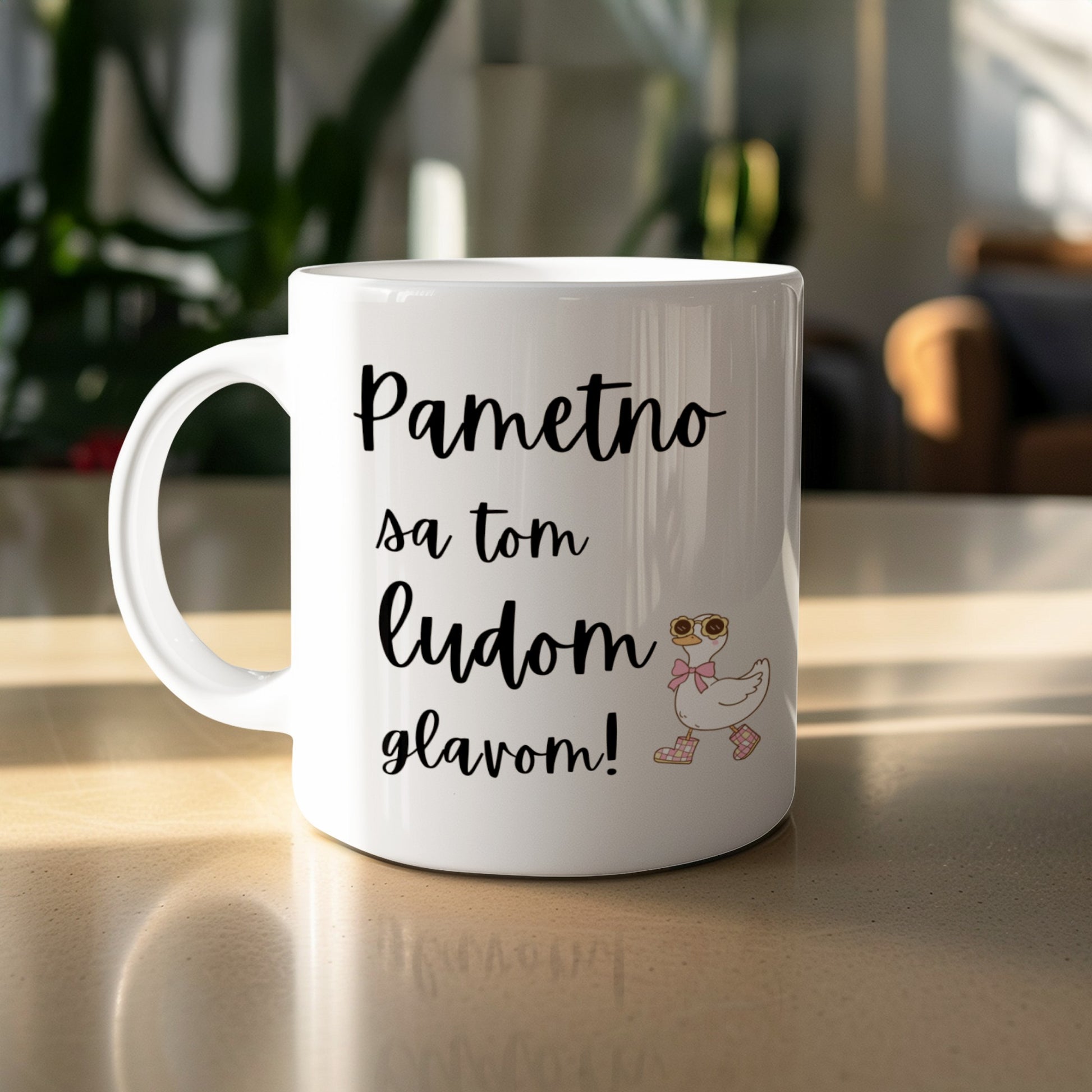 Pametno sa tom ludom glavom stylish mug