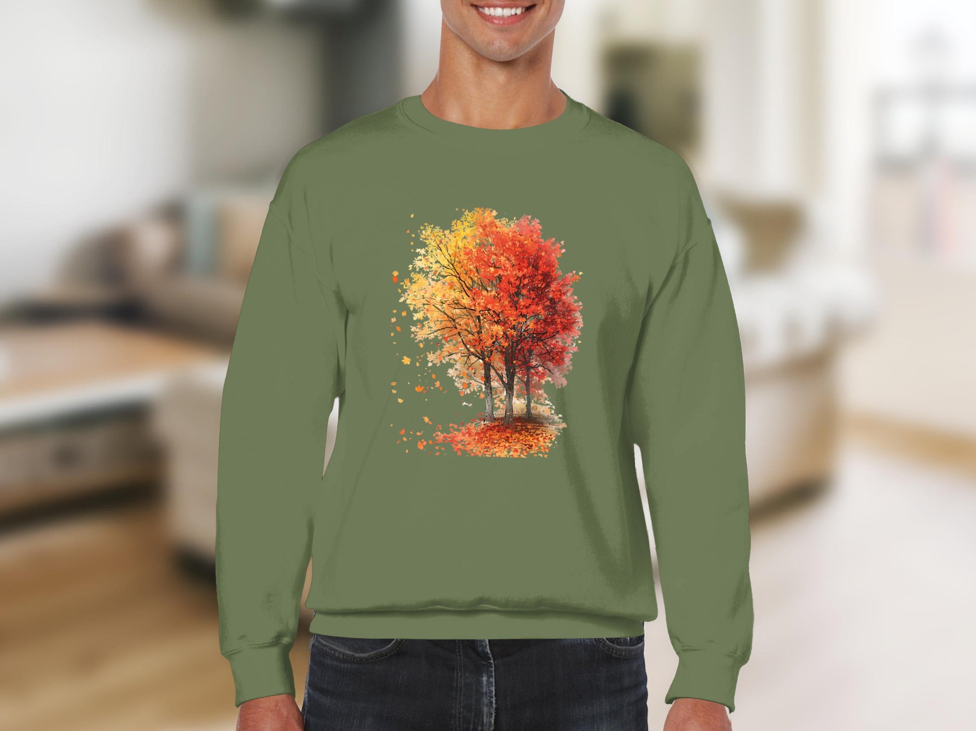 Autumn Tree Color Burst Art Sweatshirt product