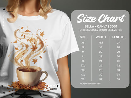Autumn Leaves Coffee Design Unisex Jersey Shirt product