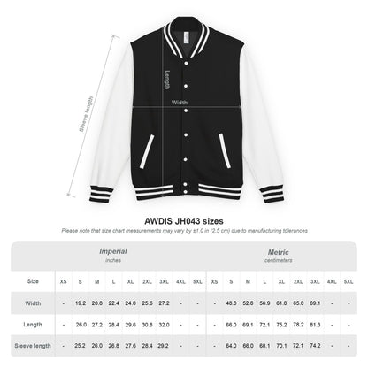 Stylish Black and White Varsity Jacket for Casual Wear