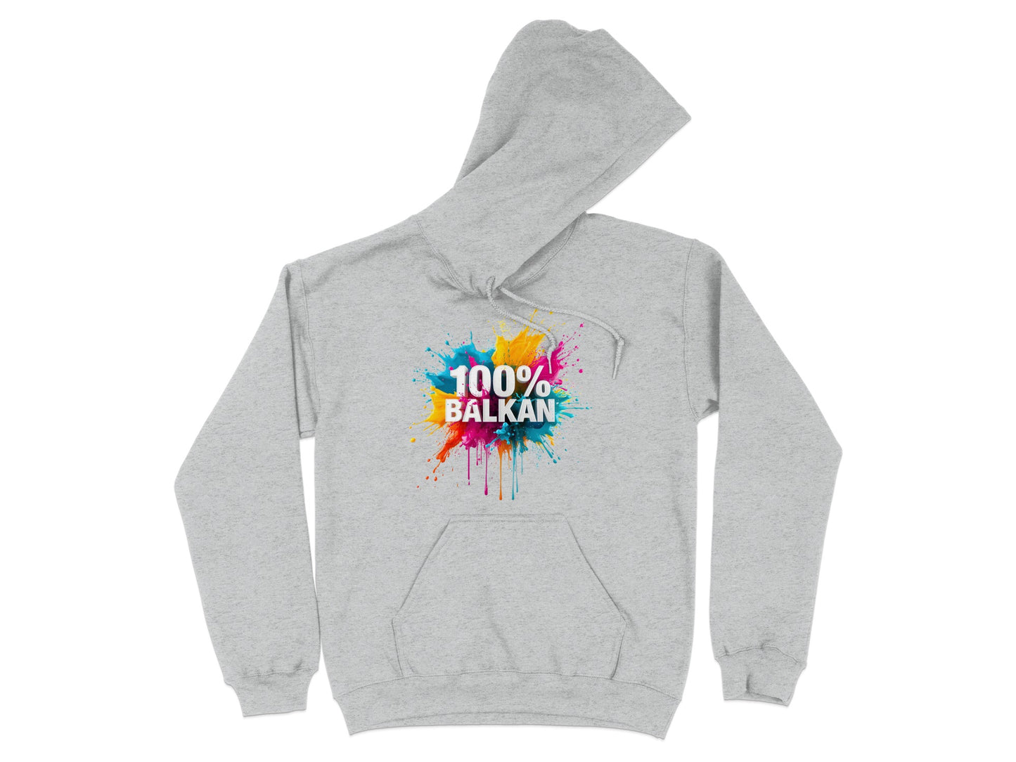 Grey Hoodie 100% BALKAN Paint Splatter product type